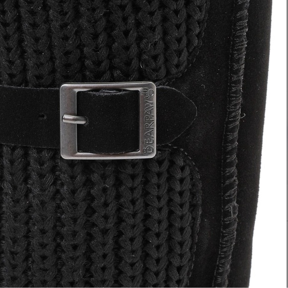 BearPaw Black Stella Suede Boots Women’s Size 7 Snow & Winter Boots NEW - Picture 4 of 7